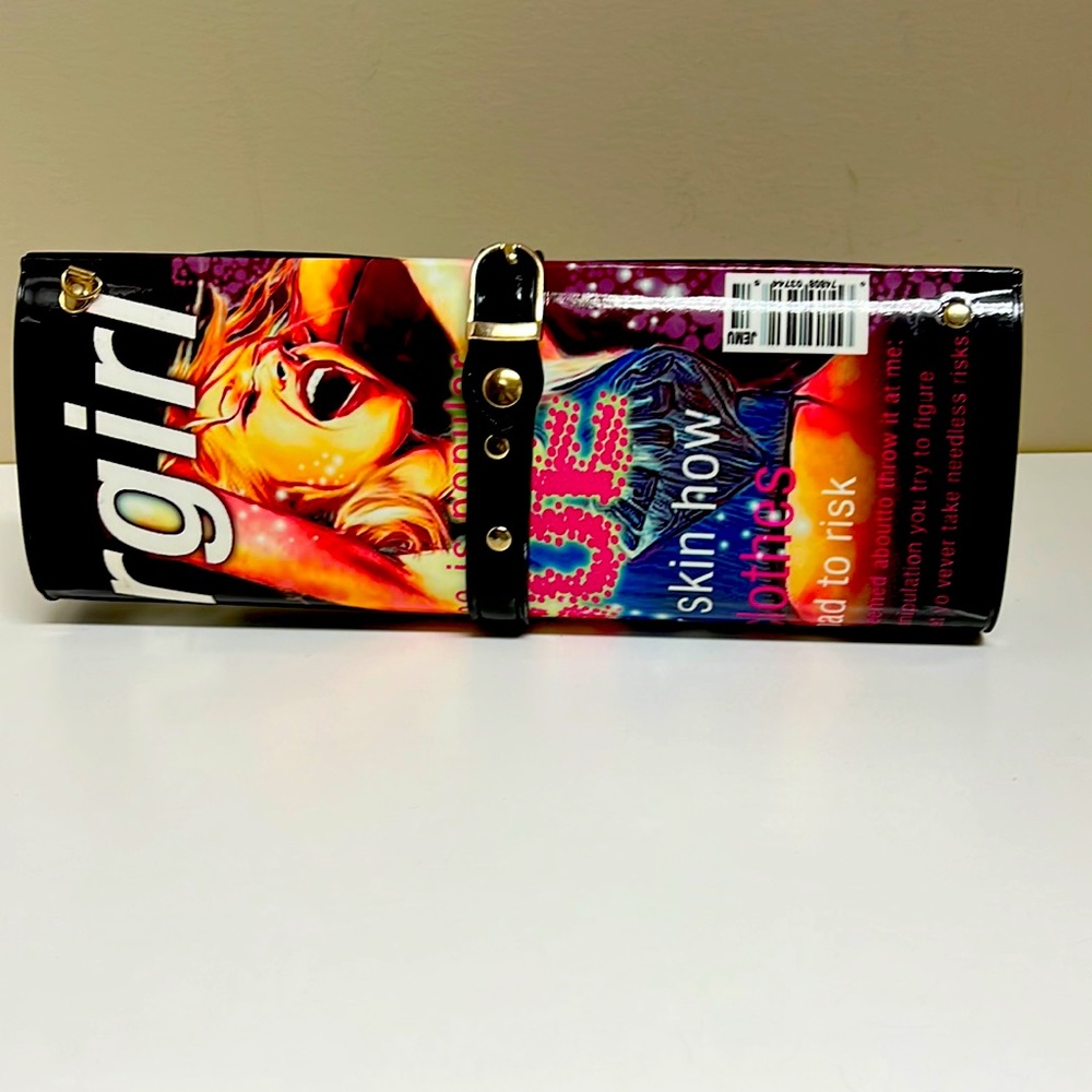 90’s Inspired Vinyl Clutch with chain strap
